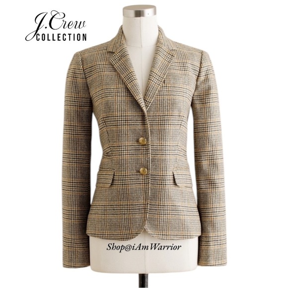 J.Crew Collection houndstooth plaid wool schoolboy blazer *shop@iamwarrior - Picture 2 of 6